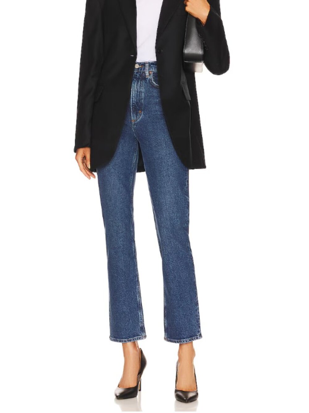 AGOLDE High Rise Stovepipe Straight Leg Jeans Aspire Medium Wash 25